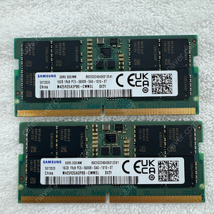 삼성 노트북용 ddr5 5600 16g램 2개팝니다