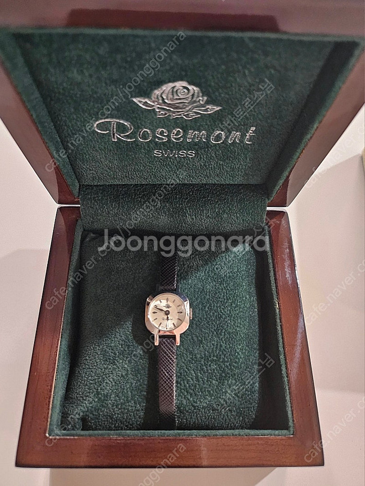 로즈몽 RS#61-03BK 블랙 가죽시계(정품 케이스,...--0