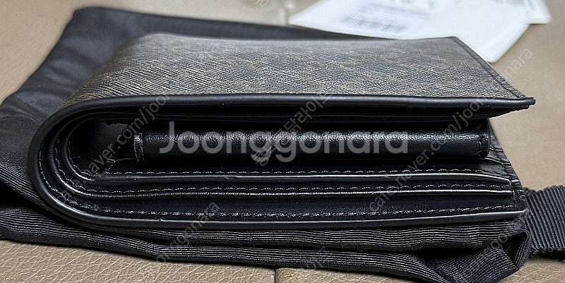 셀린느 트리옹프 캔버스 코인 동전 컴파트먼트 반지갑 블...--4