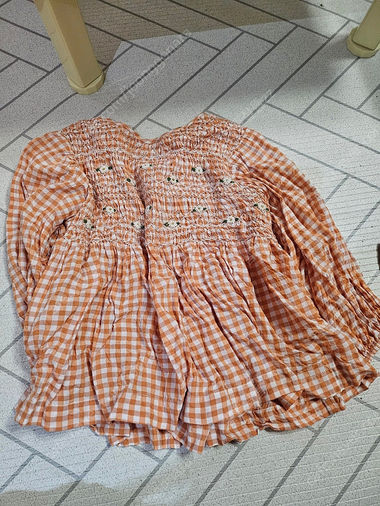 봉주르다이어리 주황체크블라 6y--0