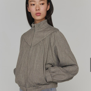 아모멘토 Woom Tweed Yoke Jumper - Grey