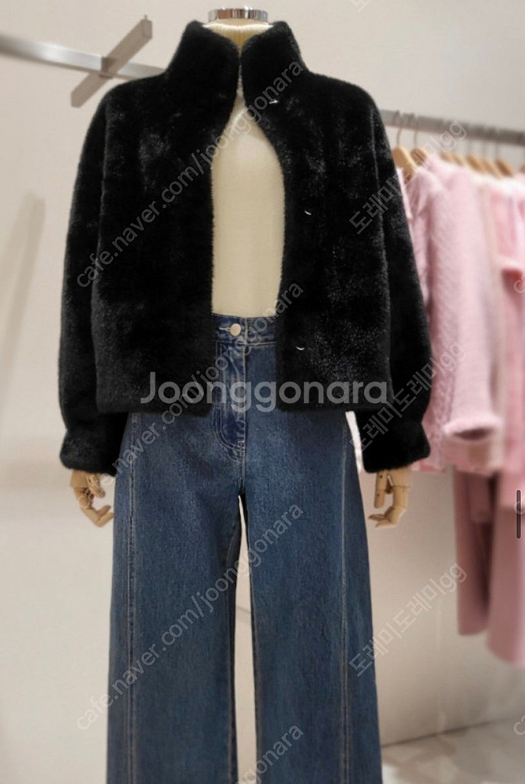 온앤온 하이넥 밍크퍼 에코퍼 페이크퍼--0