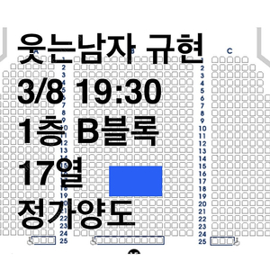 뮤지컬 웃는 남자 규현 3/8 19:30 1층 17열 중블 2연석 정가양도