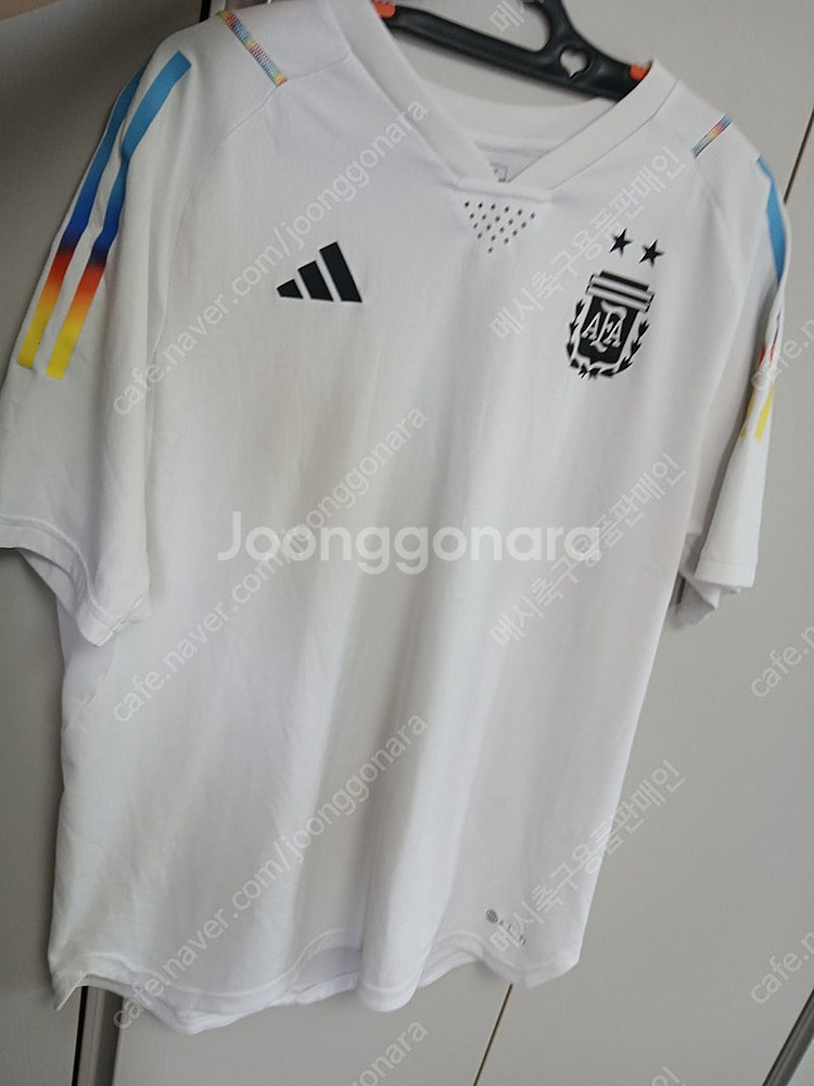 아디다스 아르헨티나 축구 메시 국대실착 트레이닝복 세트...--1