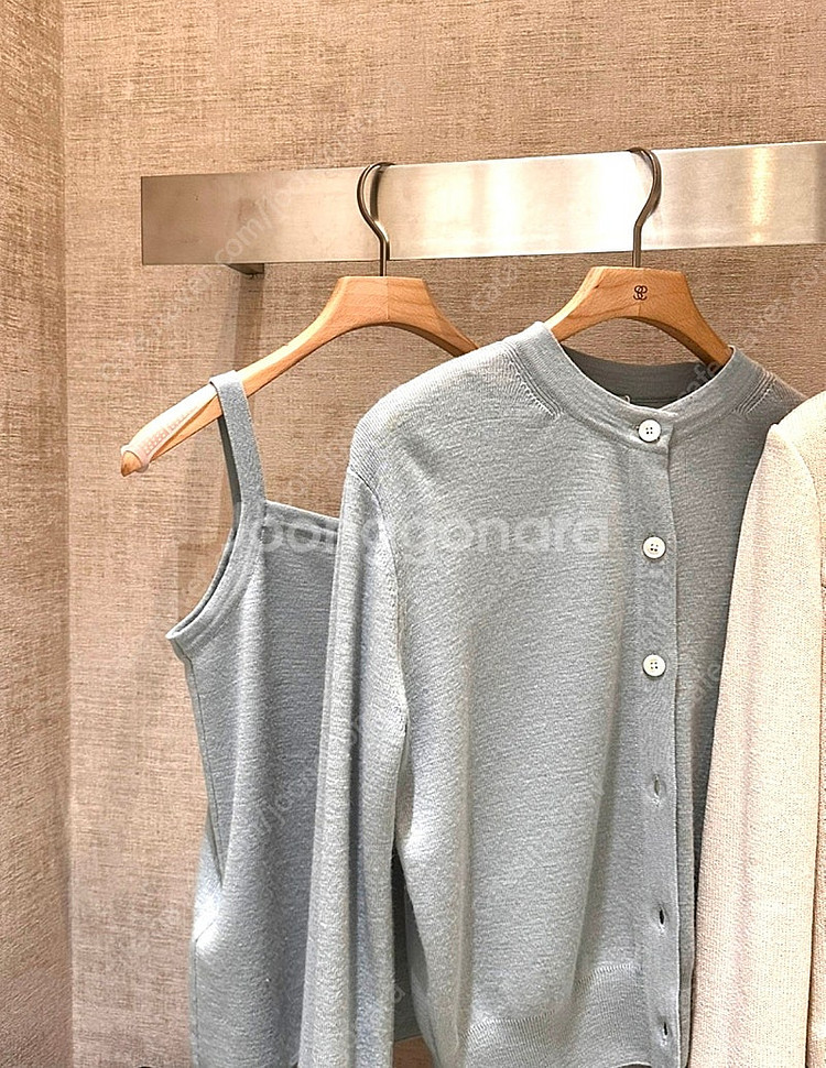 시에 마일 소프트 울 가디건+ 슬리브리스 (베이비 블루...--1