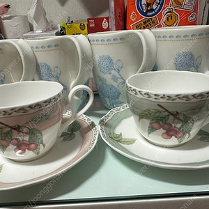 (새제품) 노리타케 Noritake 과일 접시, 찻잔세트, 티스푼 포크