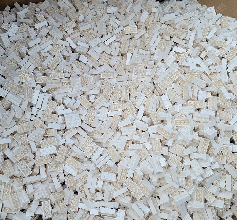레고 정품 부품 브릭 블럭 화이트 2×4 이미지