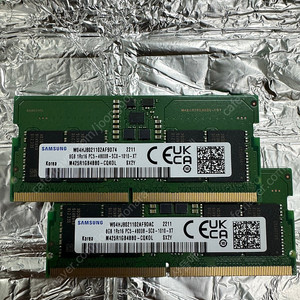 노트북용 DDR5 4800MHz 8GB * 2 - 택포 2만원