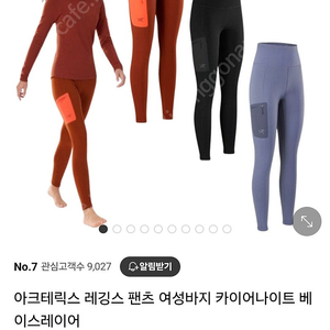 아크테릭스 레깅스(카이어나이트)xs