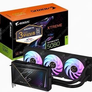 GIGABYTE AORUS 지포스 RTX 5080 XTREME 워터포스 D7 16GB