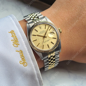 [정품] 롤렉스 데이저스트 36 린넨 다이얼 콤비 빈티지 (Rolex Datejust Gold Linen Dial)