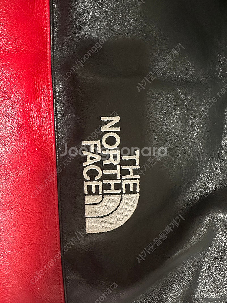 슈프림 레더 눕시 검빨 라지--7