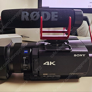 Sony 4K ax700 캠코더 신품급 (RODE Videomic Go 포함)