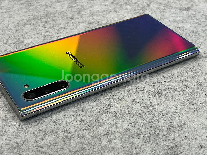 갤럭시노트10 5G 아우라글로우 256G 액정 미세파손...--6