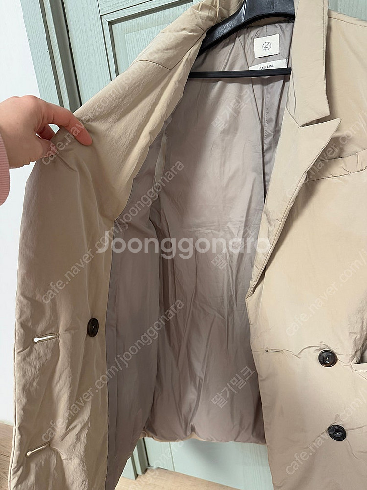유매르 구스다운 르네패딩베스트- 베이지--5