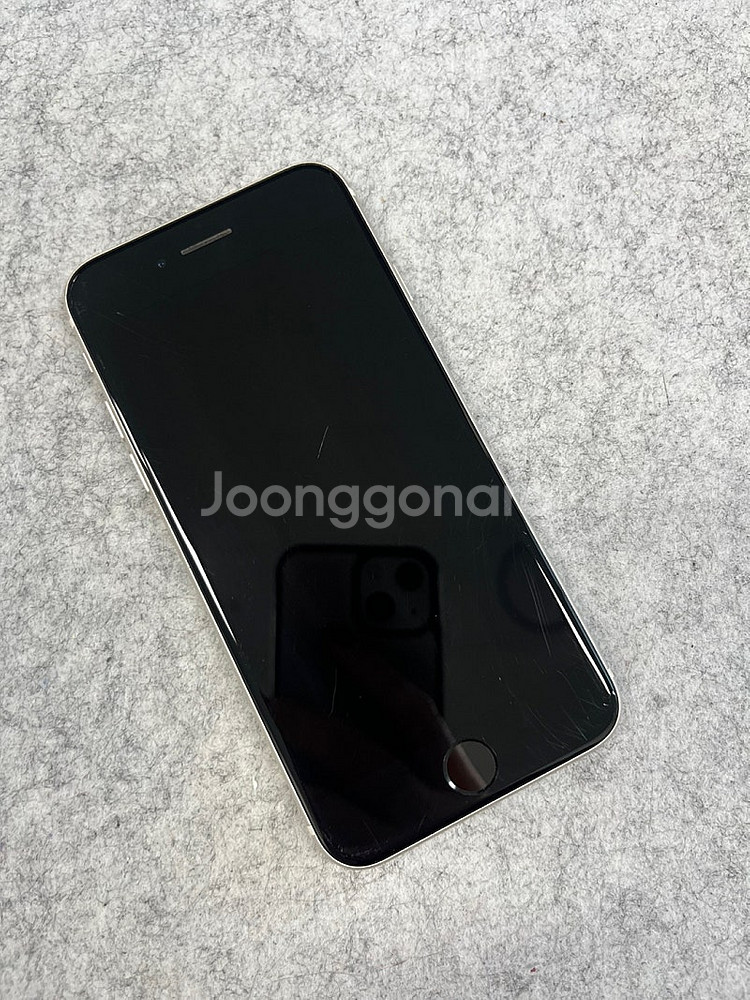 (자급제) 아이폰 SE3 64G 화이트 배터리 82 %...--3