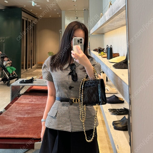 마이아이코 Diana Hourglass Check Jacket(새상품)