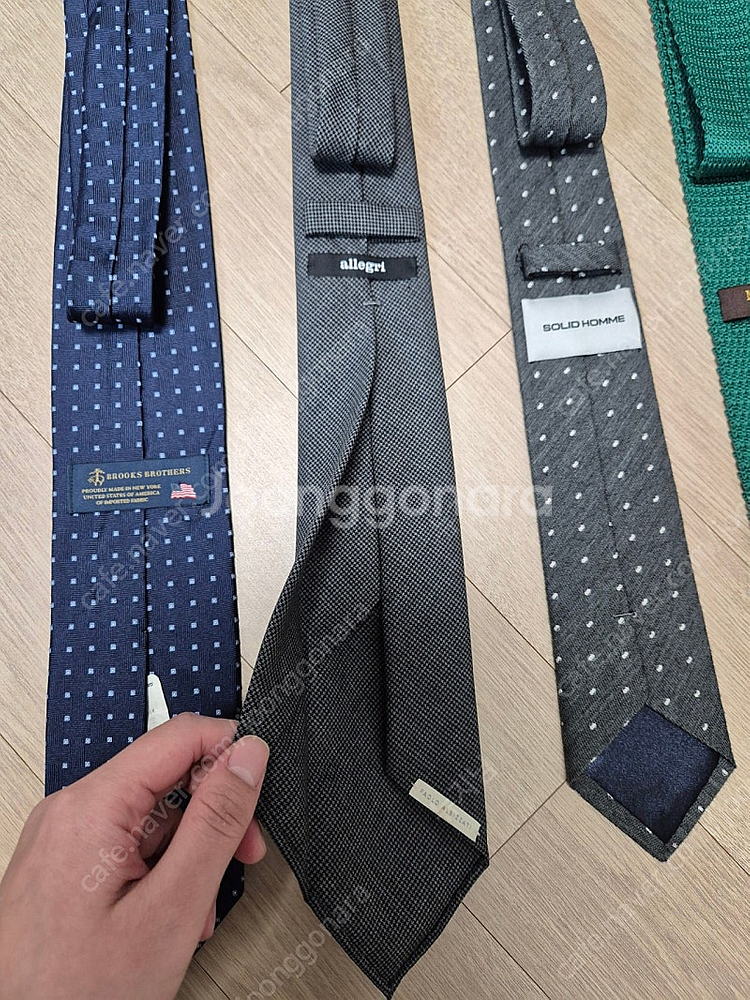 넥타이 7개 일괄 (브룩스브라더스,알레그리,솔리드옴므,크로커다일 등)--3