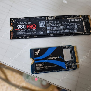 (중고) 삼성 980 PRO 1TB + 보급형 NVME 512GB 일괄