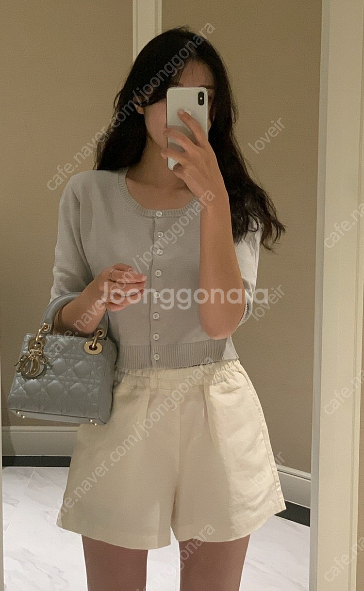 웨어웨더 비튼 가디건 블루그레이 새상품--0