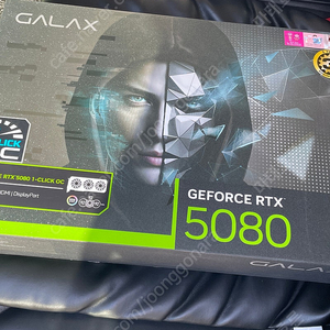 갤럭시 GALAZ 지포스 RTX 5080 BLACK OC D7 16GB 개봉후 장착만 해봄