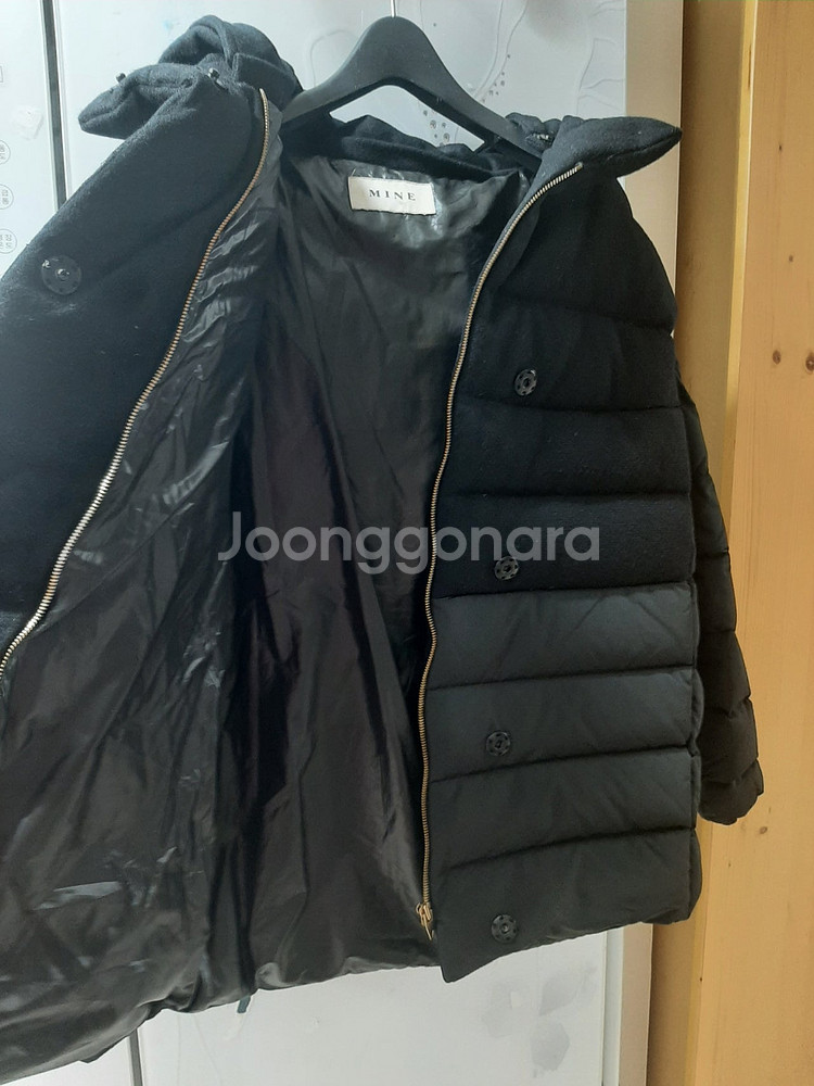 한섬 마인 오리털패딩+홀가먼트 캐시미어100 니트 새상...--6