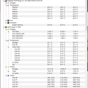 라이젠 7600+ GIGABYTE B650 AORUS ELITE AX