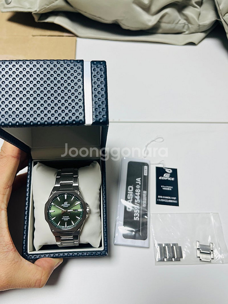 카시오 에디피스 에얄오크 녹판 EFR-S108D-3AV--0