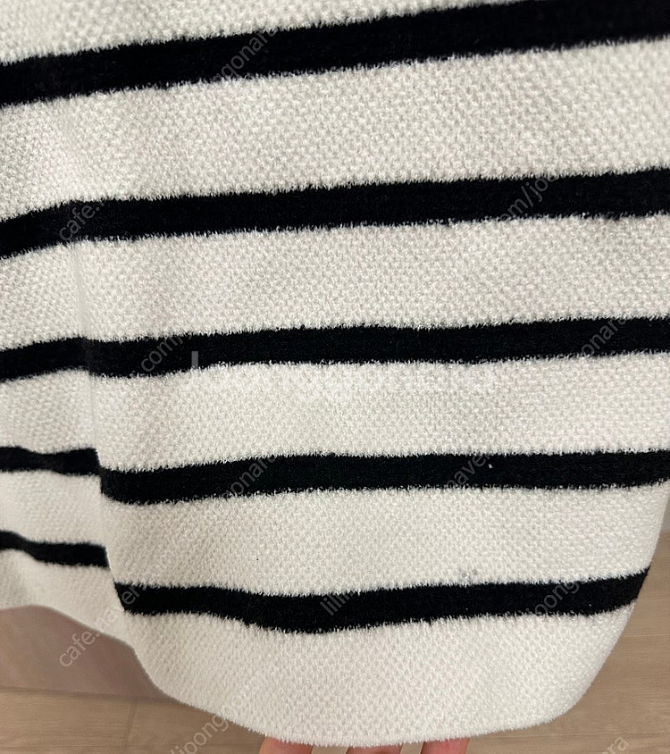 한섬 비품 더캐시미어 스트라이프 하프 니트 자켓 90(66)--7