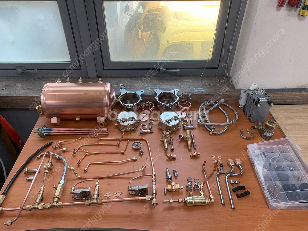 ■오버홀완료 커피머신■ 달라코르테 EVO2 2그룹 화이트 판매합니다.--6