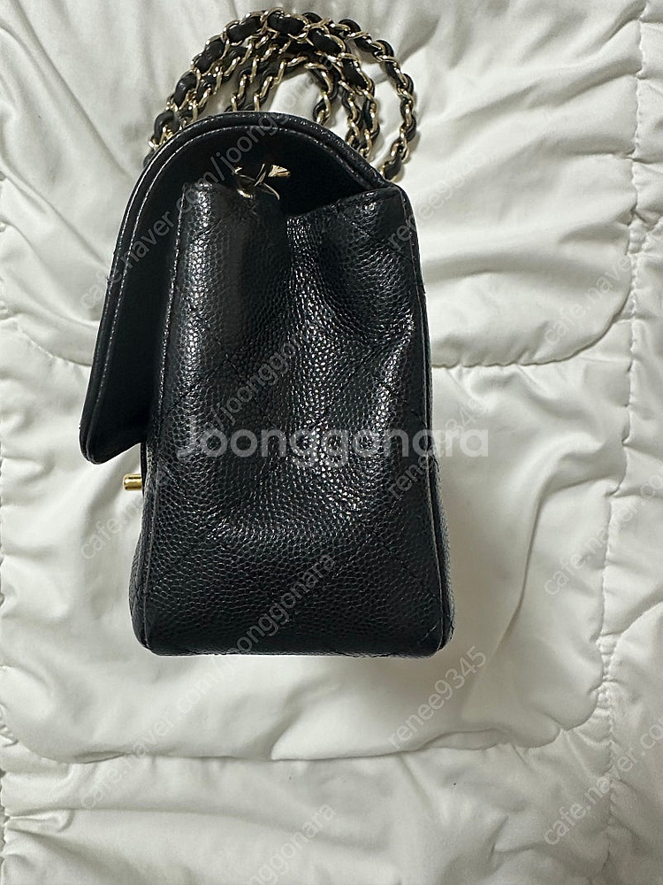 샤넬 뉴미니 블랙 캐비어 샴골 아웃스티치-가격내림--8
