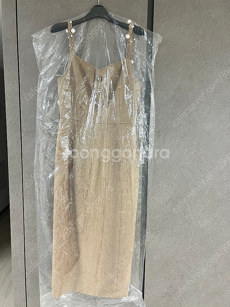오즈세컨 진주 스트랩 울 원피스 55--0