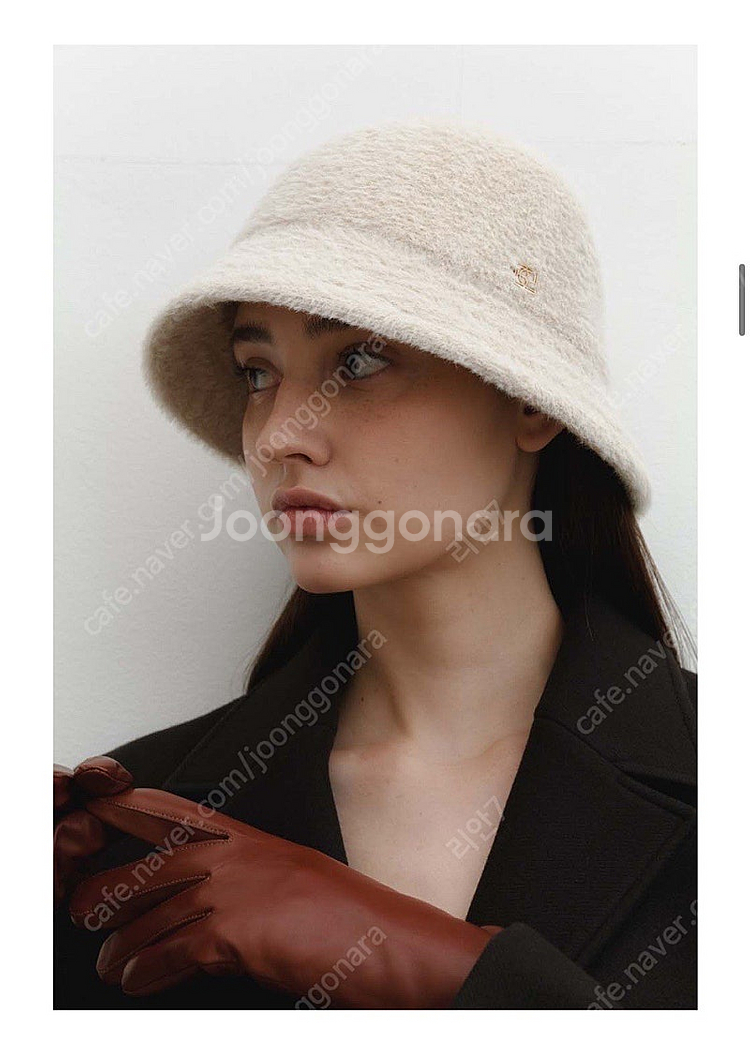 봉긋디자인 웜햇 벙거지모자 새것 아이보리--0