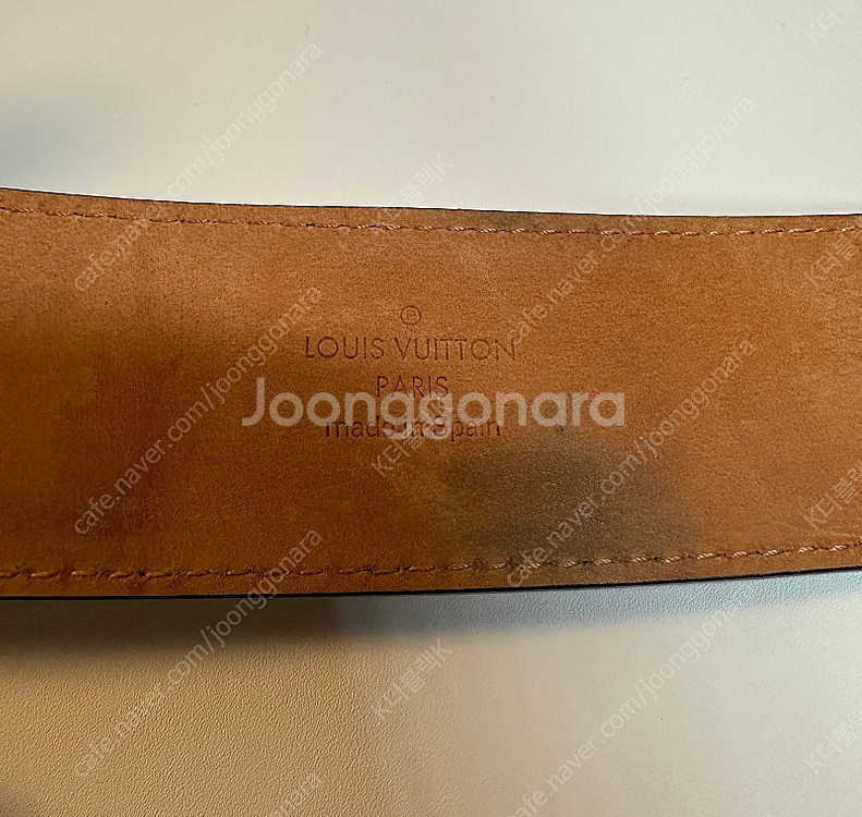 정품 루이비통 모노그램 LV 벨트 (정품감정서 보유)--6
