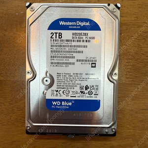 WD SATA 3.5" 2TB 하드디스크