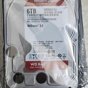 WD RED 레드 NAS 6TB HDD 하드디스크 6TB 미개봉 새상품 WD60EFAX