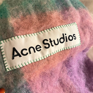 아크네 스튜디오 Acne Studios 모헤어 울 머플러 목도리 체크스카프