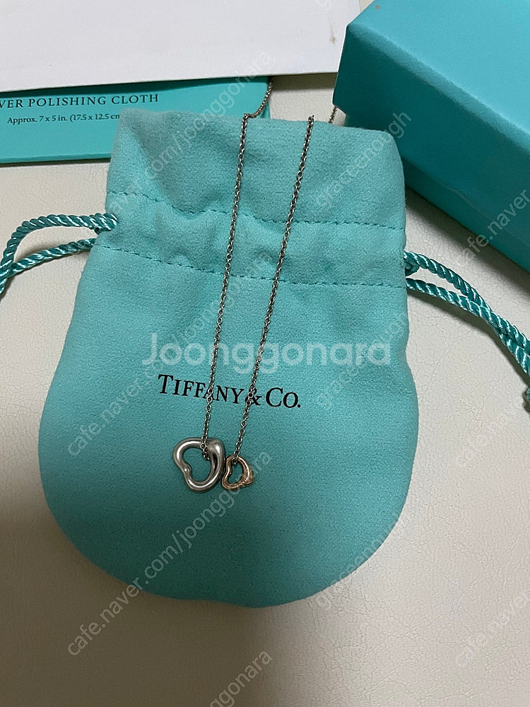 [정품] 티파니앤코 엘사 퍼레티 오픈 하트 팬던트목걸이--0