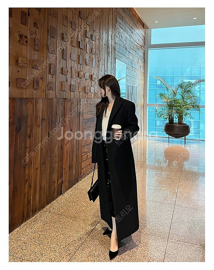 드모어 럭스 버진울 맥시 코트 (블랙66) 팔아요--1