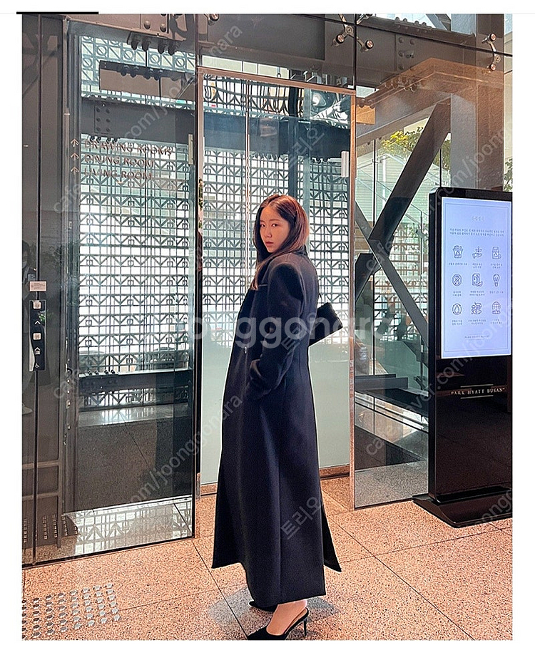 드모어 럭스 버진울 맥시 코트 (블랙66) 팔아요--4