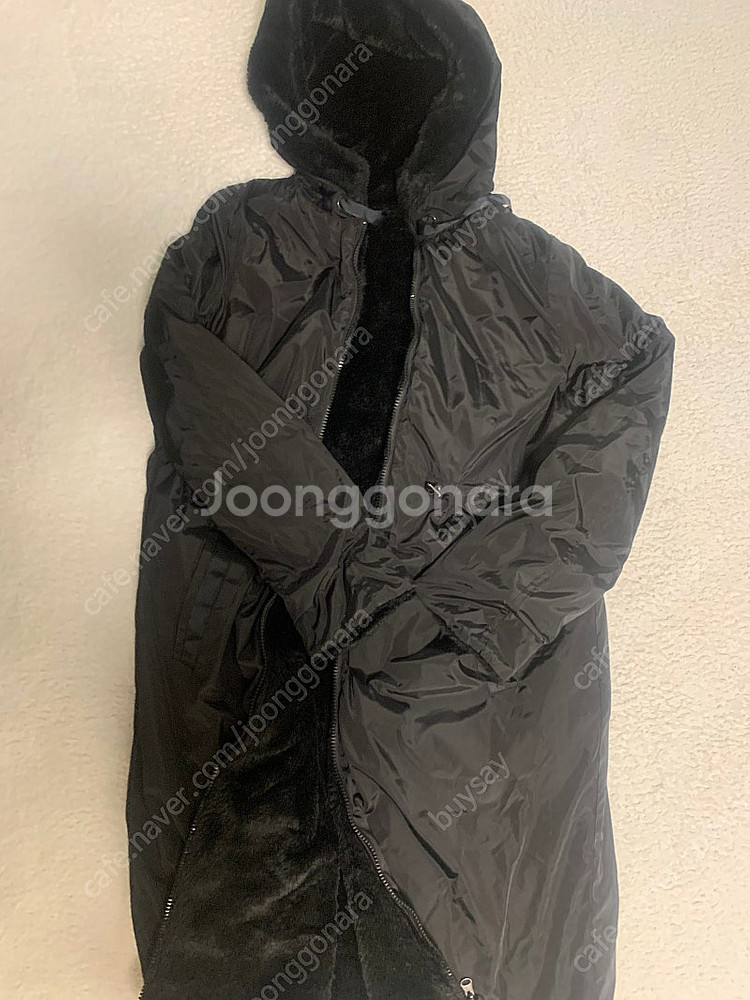 [최상보관] 코어에이 밍크퍼 리버시블 패딩코트 블랙--6