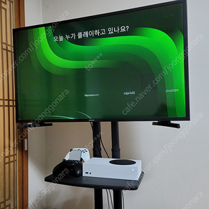 엑스박스시리즈S + 정품 콘트롤러 2개 + 42인치 삼성TV + 이동형TV및게임기거치대