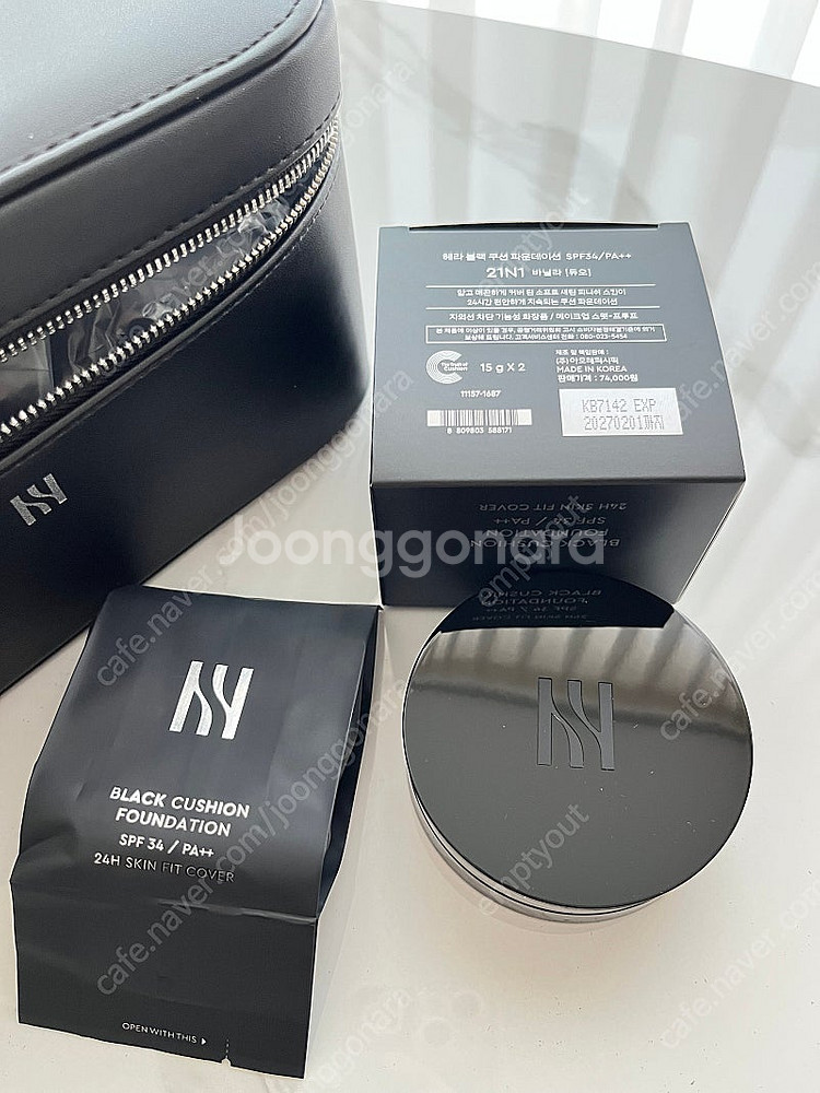 헤라 리뉴얼 블랙쿠션 21N1 케이스+15g*2+레더파...--2
