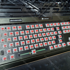 커세어 k70 mk.2 적축 부품용(하자ㅇ,재조립 필요)+ 커세어PBT더블샷 키캡 화이트 영문각인 일괄로 팝니다~!!