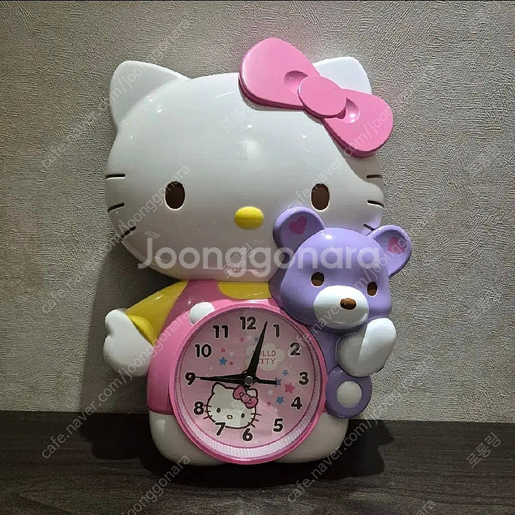 (작동 O) 고전 키티 벽시계 곰--0