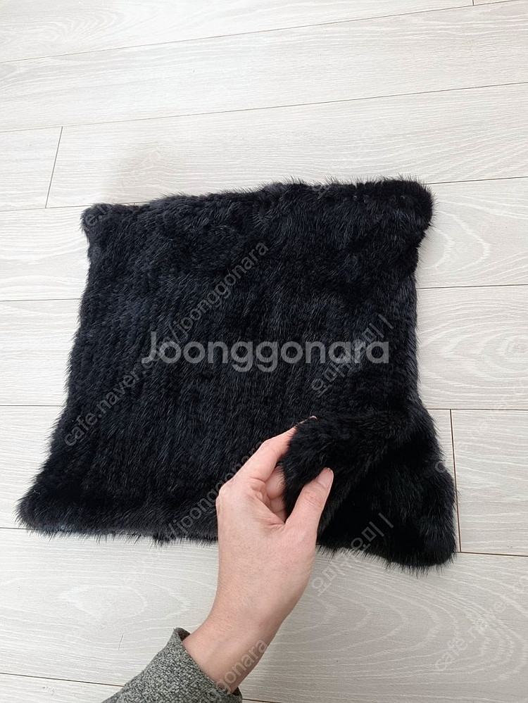 밍크워머 블랙 천연밍크목도리 밍크머플러--1