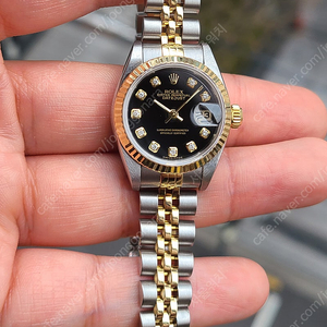 [정품] 롤렉스 여성용 데이저스트 블랙 10P 다이아 18K 콤비 (Rolex Datejust Gold 10P Diamond Black Two-Tone Women's)