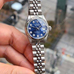 [정품] 롤렉스 여성용 데이저스트 블루 10P 다이아몬드 다이얼 (Rolex Women's Datejust Blue 10P Diamond Dial)