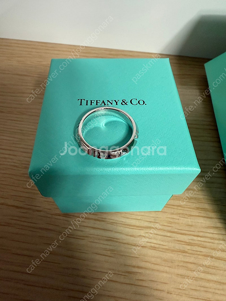 티파니 아틀라스 X 클로즈드 네로우 링 플래티넘 다이아...--0