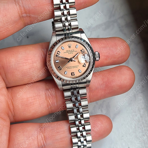 [정품] 롤렉스 여성용 오이스터퍼페추얼 데이트 살구 핑크 살몬 다이얼 (Rolex Oyster Perpetual Date Salmon Women's)